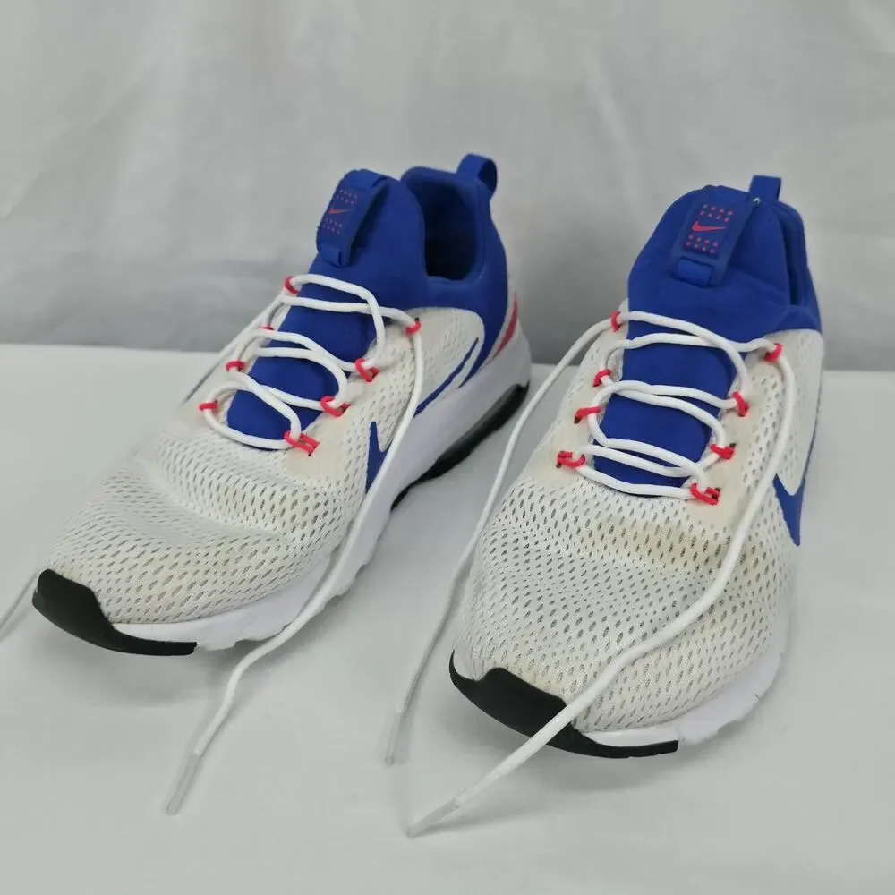 Nike Womens Air Max Motion Racer 2 Running Shoes White Blue Red Size 9.5